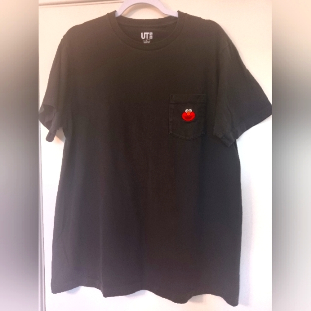 KAWS Black Sesame Street Short Sleeve Tee with Relaxed Fit